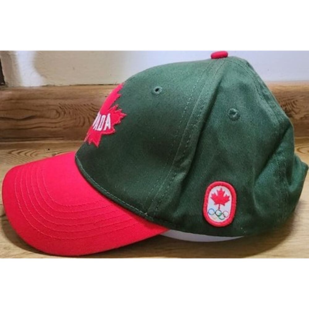 Hudson's Bay Co. Canada Olympic Hat Green Red Maple Leaf Adult Adjustable - Picture 5 of 12